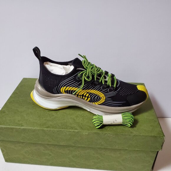 NIB Gucci Run technical knit fabric sneakers G 12.5 US 13 - Picture 5 of 11